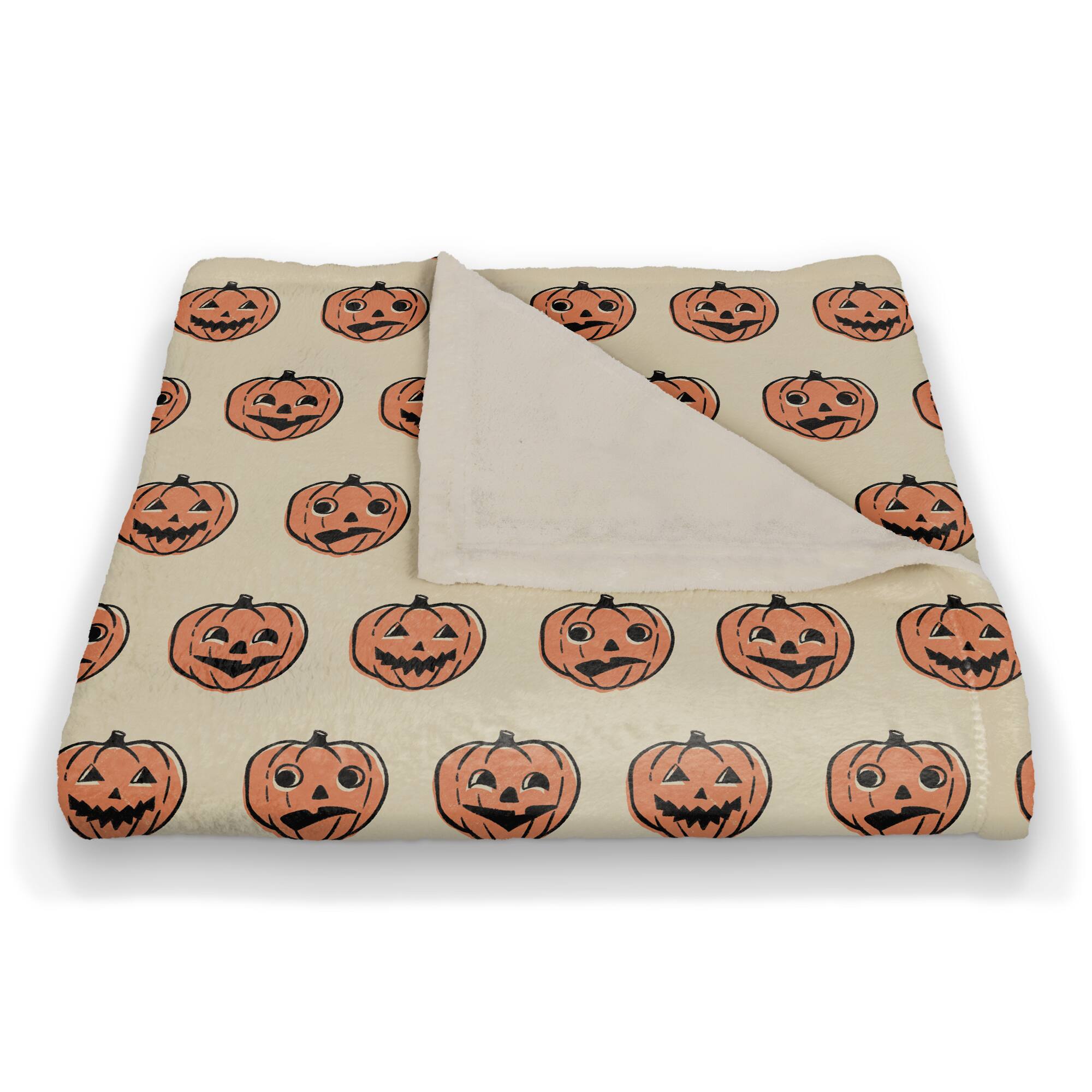 Trick or Treat Pumpkins Fleece Throw